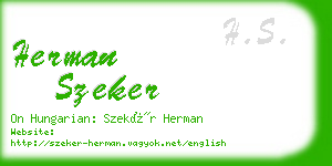 herman szeker business card